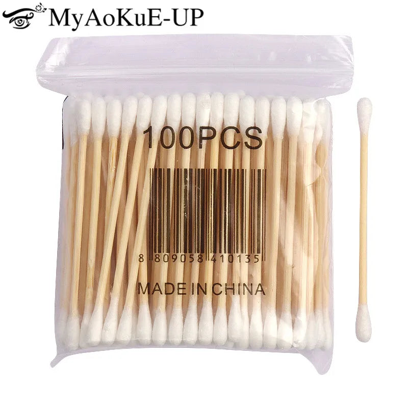 Double Head Wood Cotton Swab