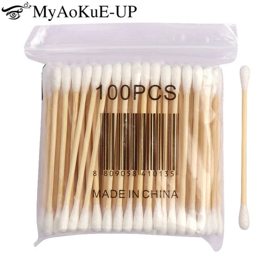 Double Head Wood Cotton Swab